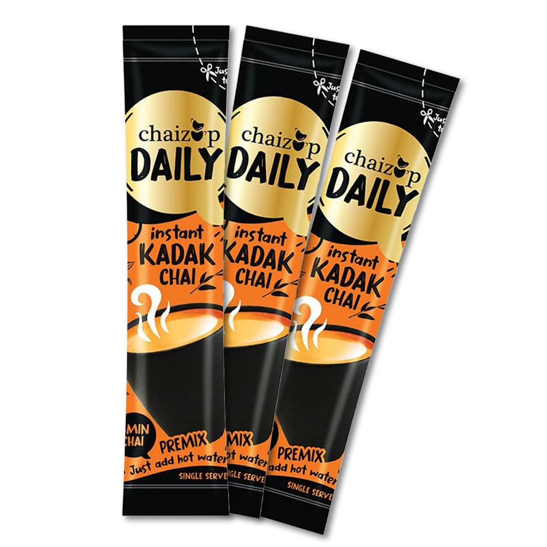 Chaizup Daily 1 Min Instant Kadak Tea Premix - 30 Sachets | Kadak Flavours | 30 Servings | 420g